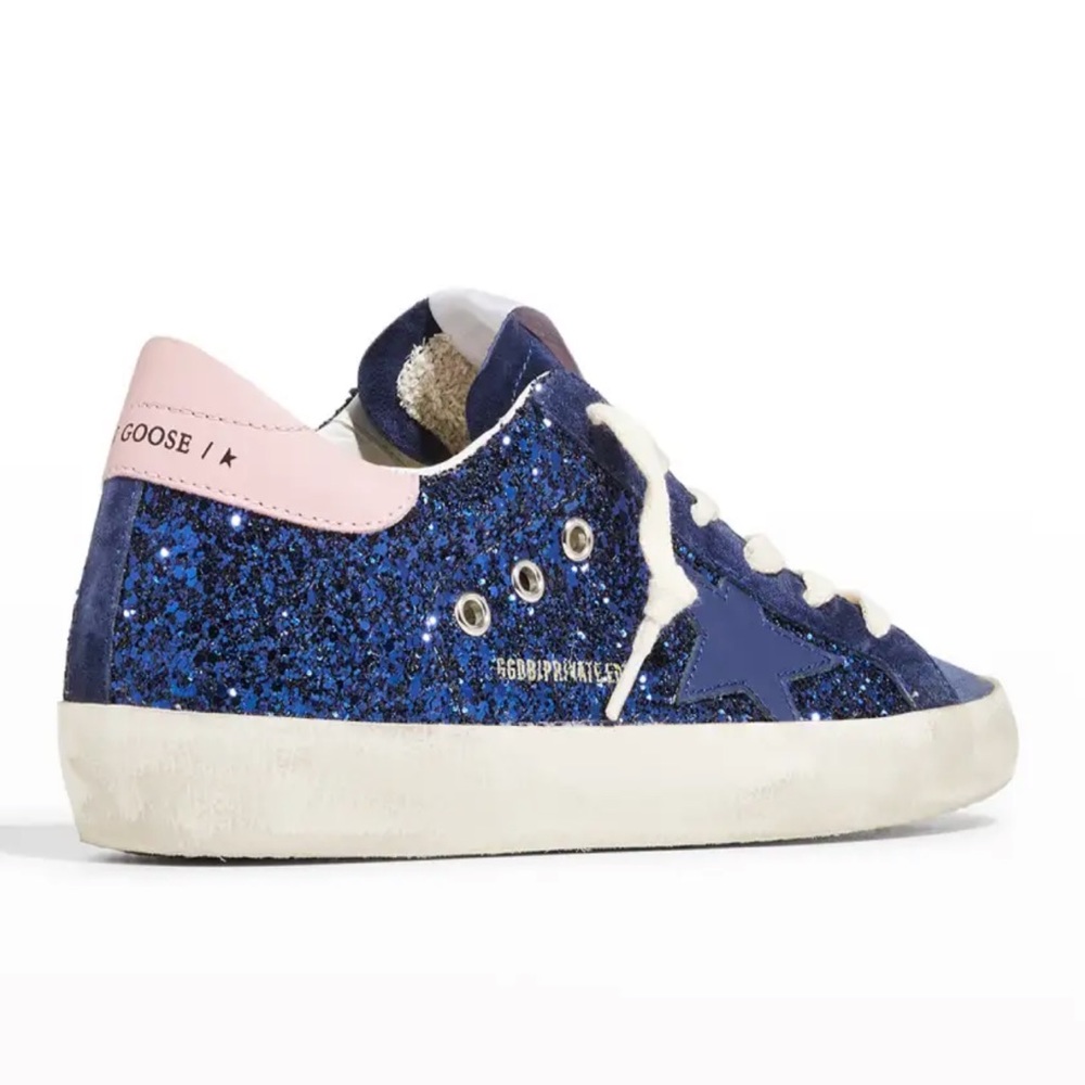 Golden Goose Superstar Leather Glitter Low Top Sneakers - Picture 3 of 13